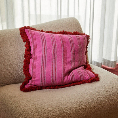 Nicolette Woven Cushion - Pansy: Feather Insert