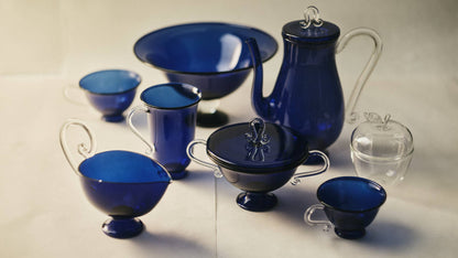 L'Espresso, Blue/Clear (Set of 2)
