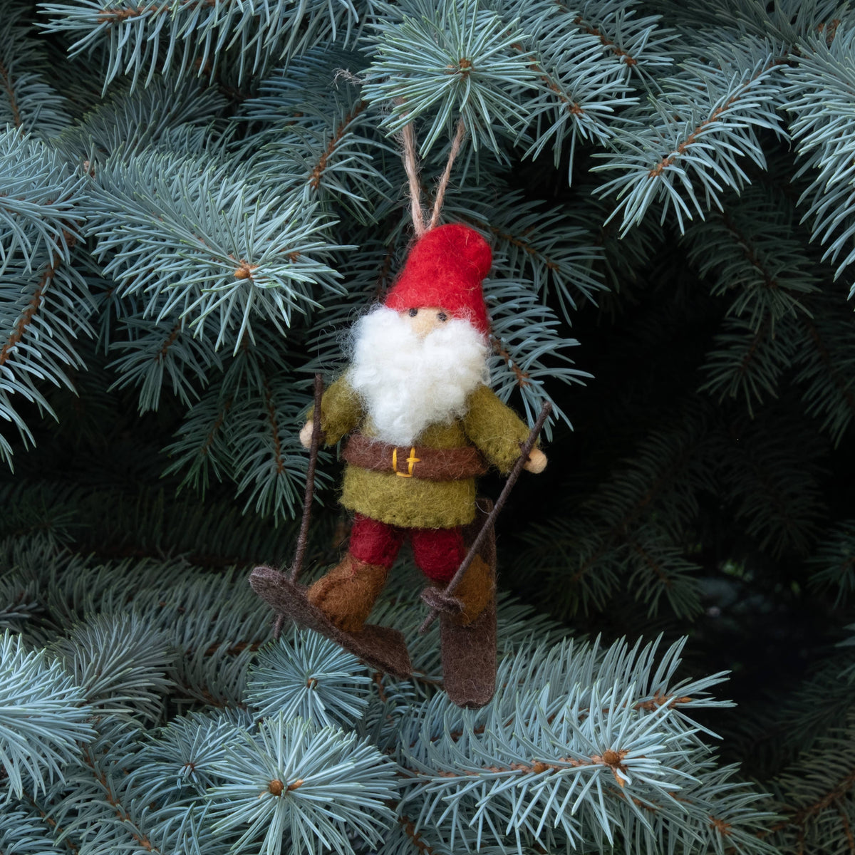Ornament - Christmas Decor - Gnome on Skis, Assorted