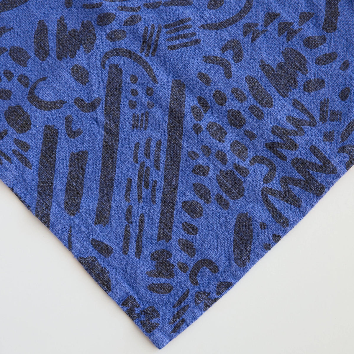 Tea Towel - Dashes & Moons - Charcoal  - Amparo Blue