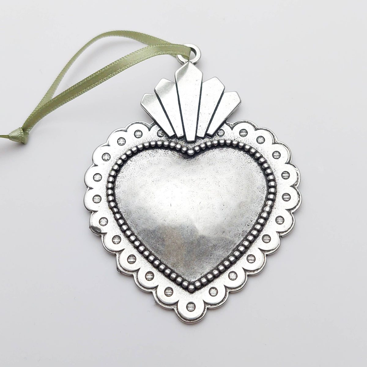 Artist Made Sacred Heart Holiday Ornament - Made in USA