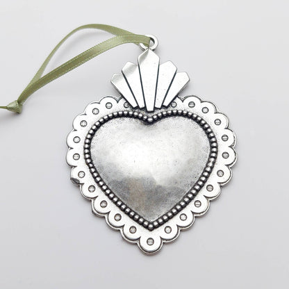 Artist Made Sacred Heart Holiday Ornament - Made in USA