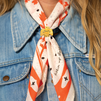 Brass Bandana Slide - Small Thunderbird - Scarf Ring