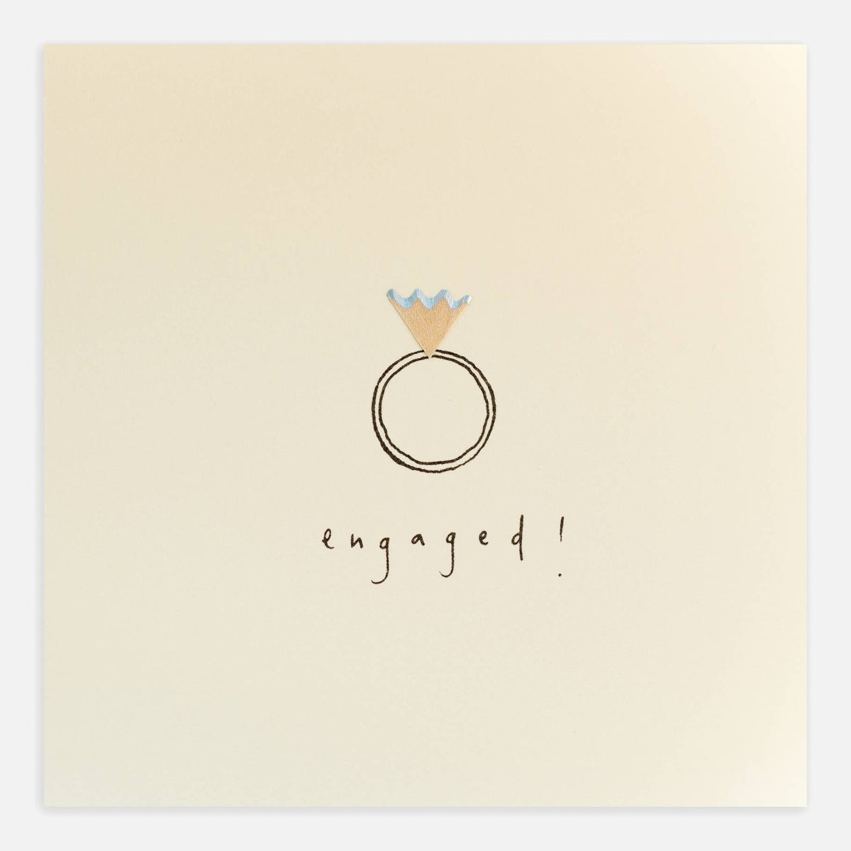 Engagement Card – Handfinished UK Real Pencil Shavings