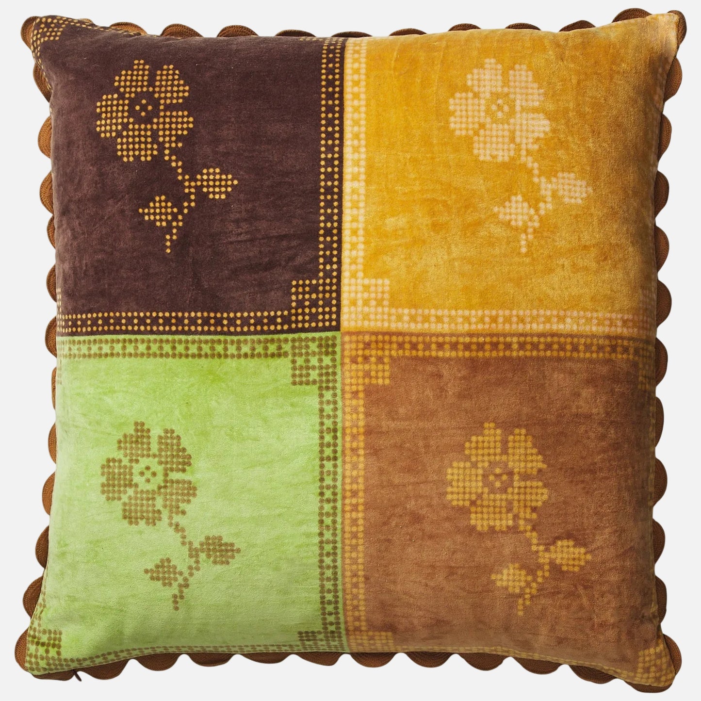 Bonny Reversible Velvet Cushion - Tigers Eye
