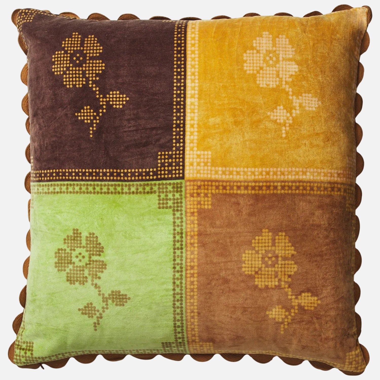 Bonny Reversible Velvet Cushion - Tigers Eye