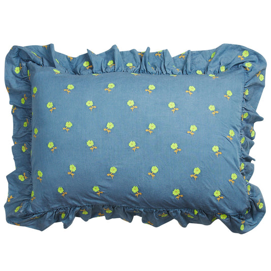 Anneliese Ruffle Pillowcase - Peridot