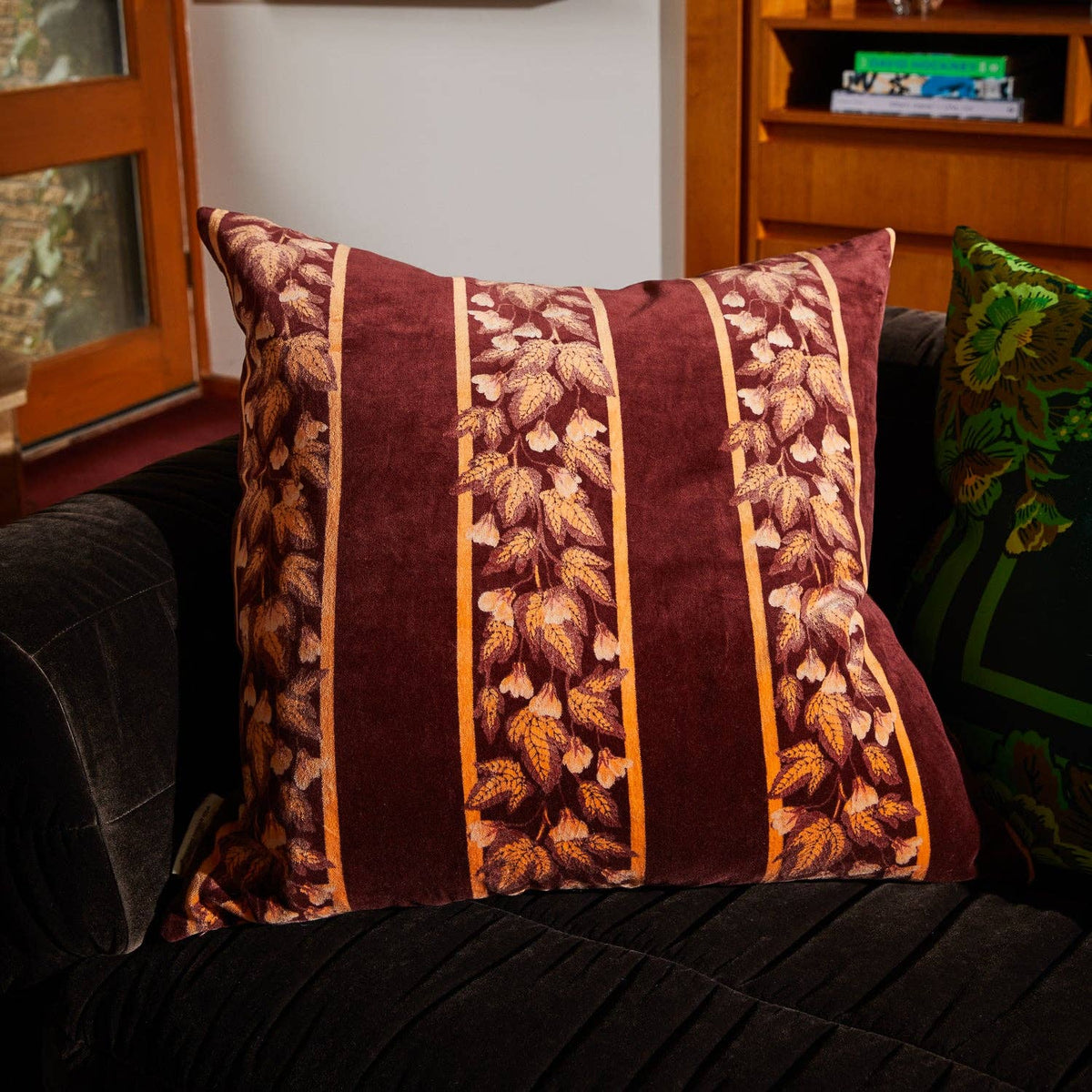 Agata Velvet Cushion - Rosewood: Feather Insert