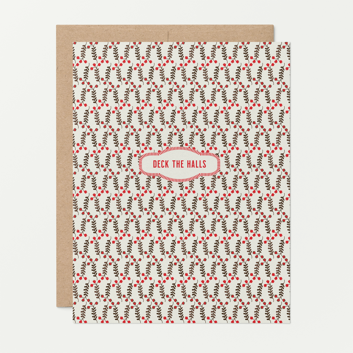Berry Sprig A2 "Deck the Halls" Holiday Greeting Card