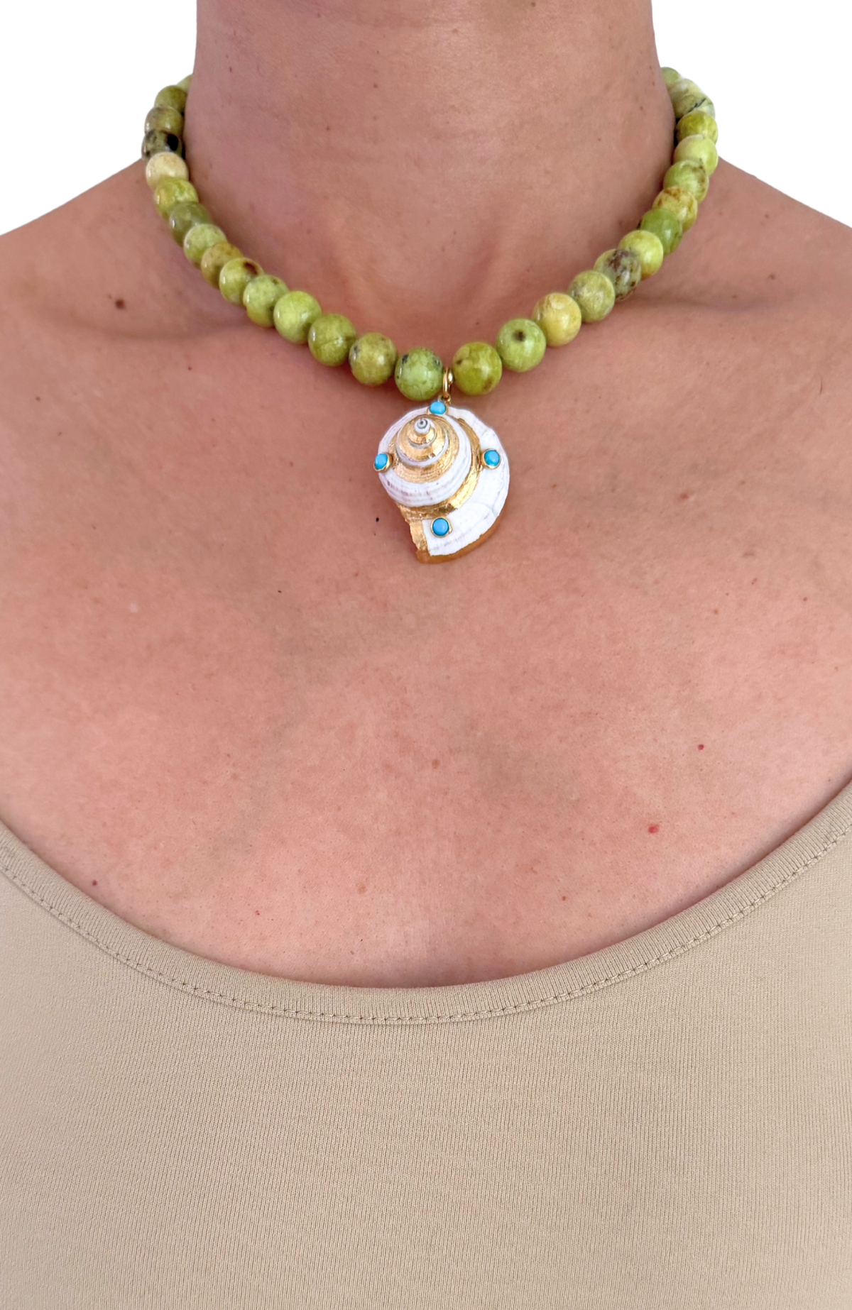 Capri Green Opal Necklace