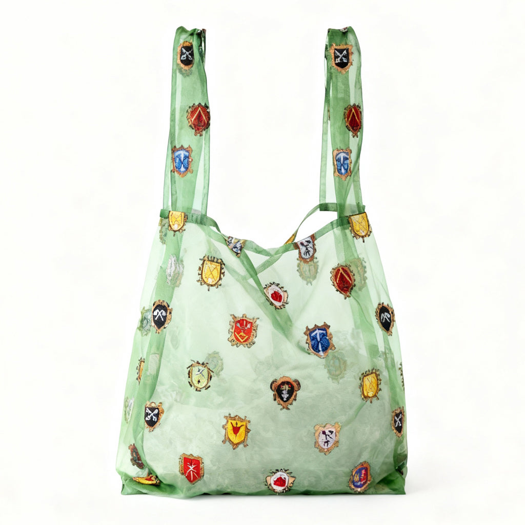 Sac Grand Ecussons organza tote by Brigitte Tanaka