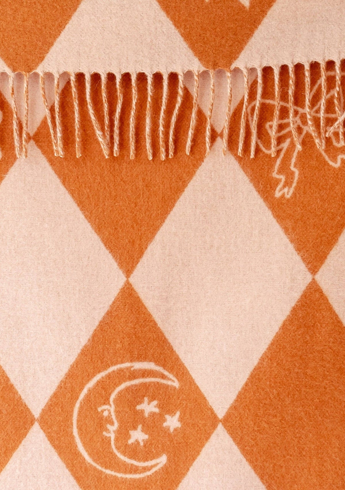 Lambswool Baby Blanket in Harlequin Jacquard