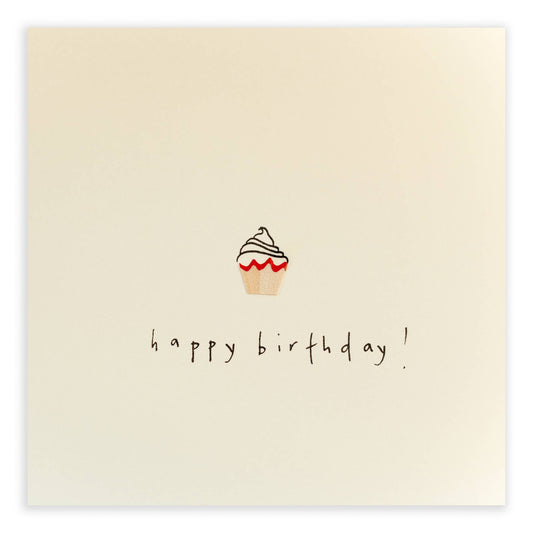 Cupcake Card – Handfinished UK Real Pencil Shavings