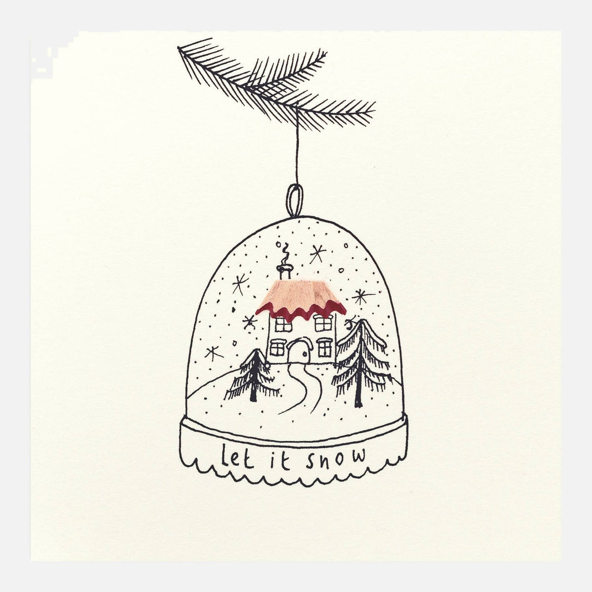 Christmas Let it Snow – Handfinished UK Real Pencil Shavings