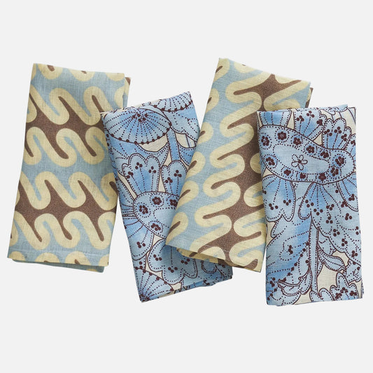 Elena Napkin Set - Cerulean