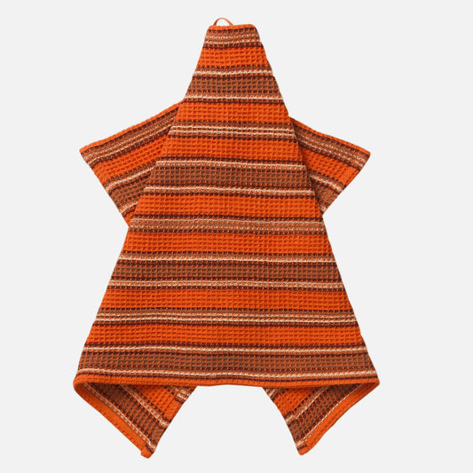Selene Stripe Tea Towel - Flame
