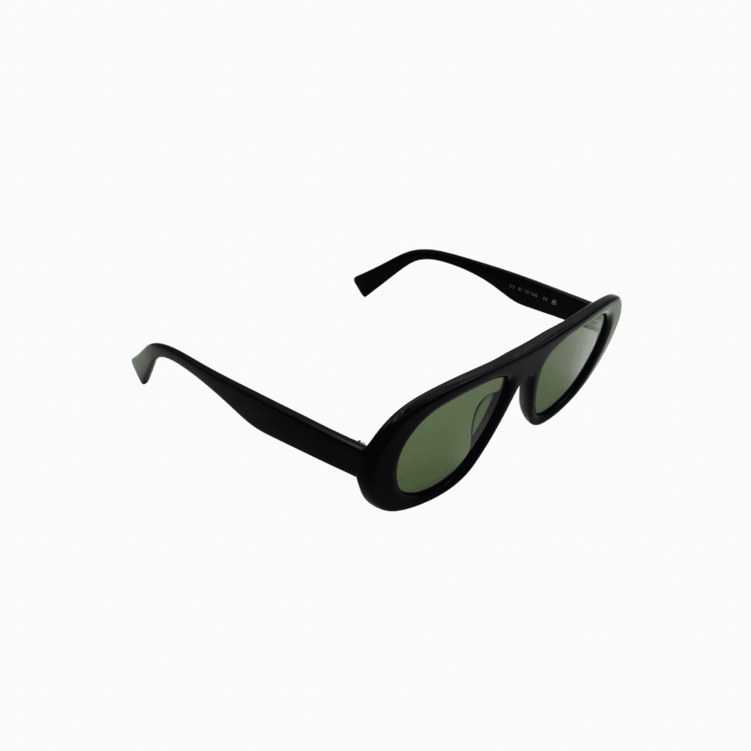 Nantucket Black/Green sunglasses detail