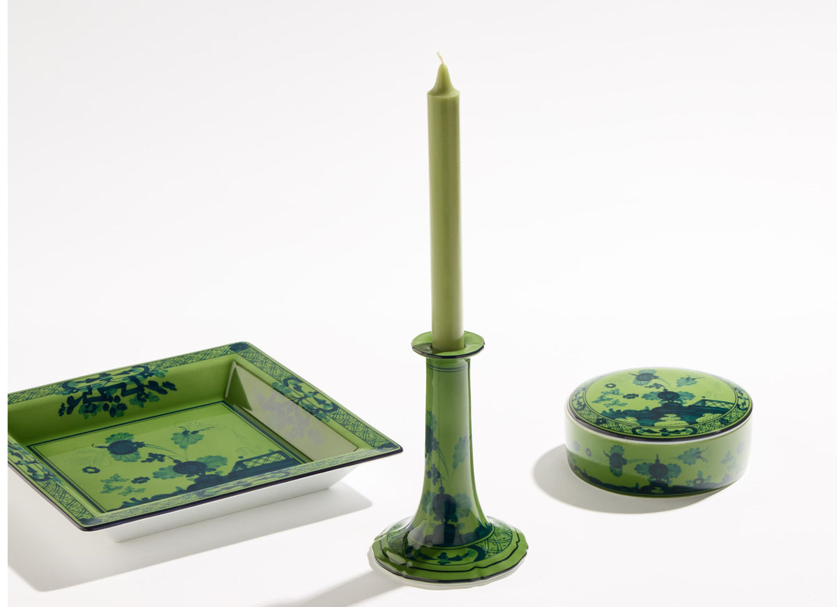Ginori 1735 Oriente Italiano Malachite candle holder, detail