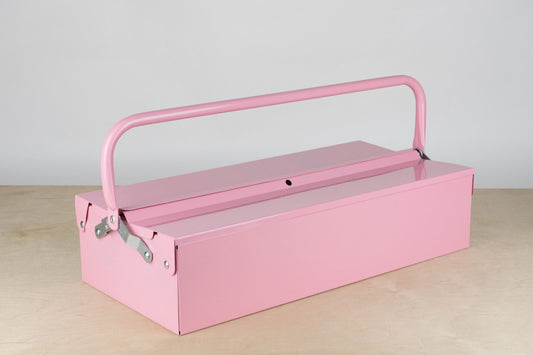 Metalplus single layer tool box in glossy light pink