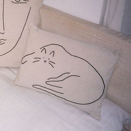 Decorative pillow of cat.