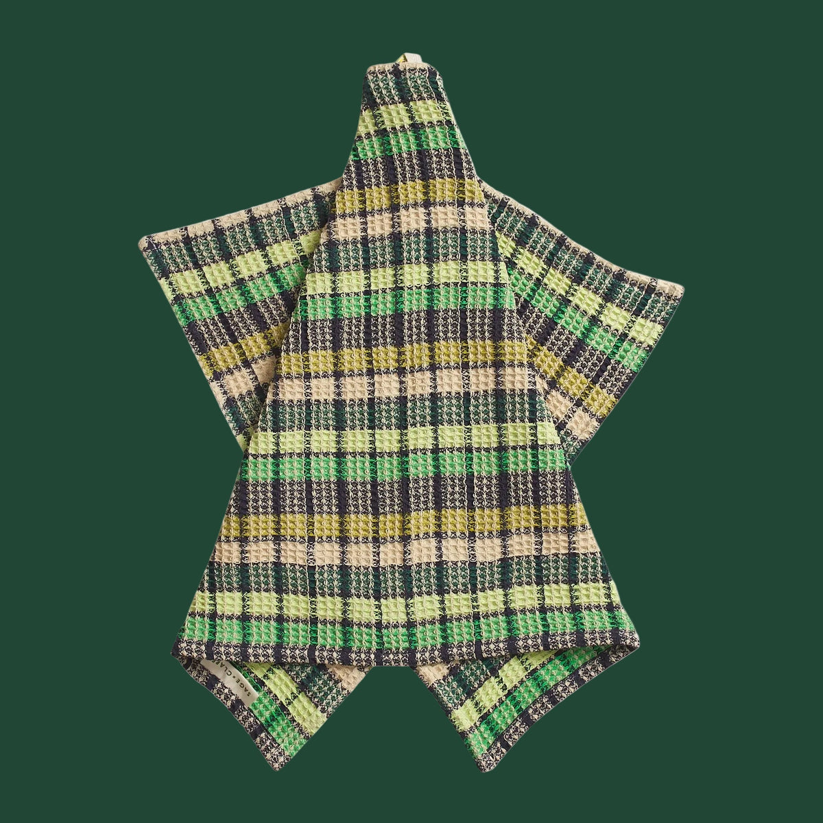 Stela Check Tea Towel - Verdant
