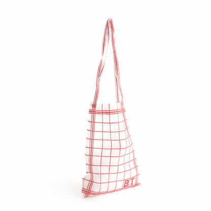 Sac Torchon Petit Rouge organza bag by Brigitte Tanaka