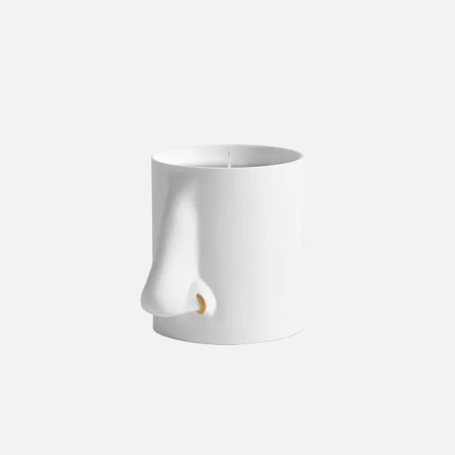 White ceramic planter on a white background